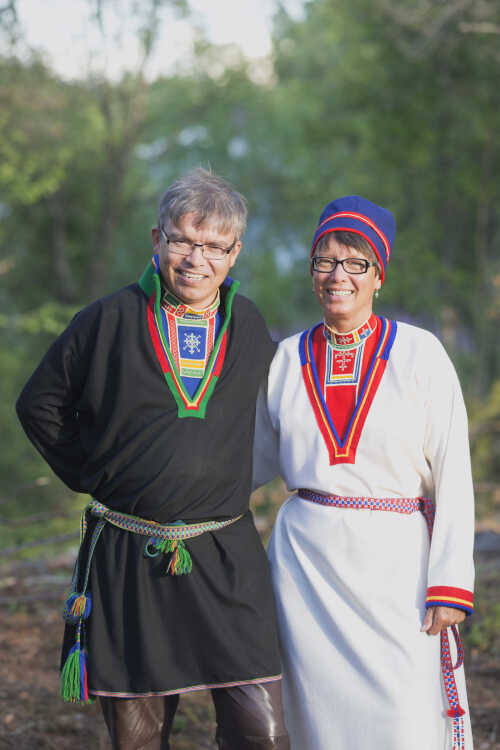 Samisk par i kofter