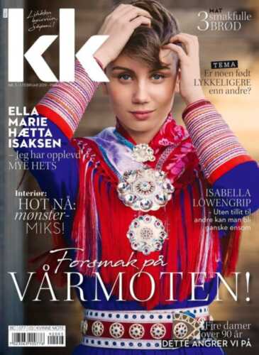 Magazine front page with Sami artist